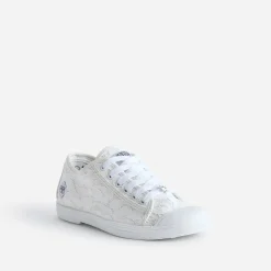 Tennis LE TEMPS DES CERISES blanche effet dentelle