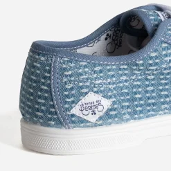 Tennis LE TEMPS DES CERISES marine à fleurs