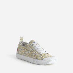 Tennis LE TEMPS DES CERISES jaune toile imprimée