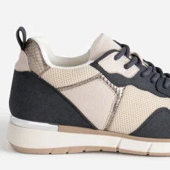 Tennis marine, beige et taupe