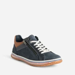 Tennis marine cuir éco-conçu