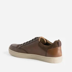 Tennis marron en cuir