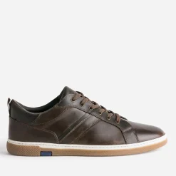 Tennis marron en cuir