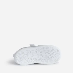 Tennis PUMA blanche et argentée à scratchs