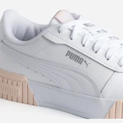 Tennis PUMA blanche et pêche à plateforme