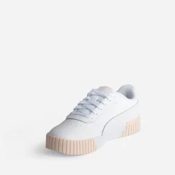 Tennis PUMA blanche et pêche à plateforme