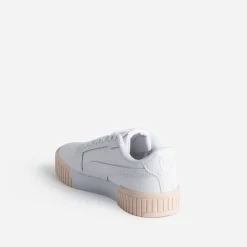 Tennis PUMA blanche et pêche à plateforme