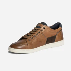 Tennis REDSKINS cognac en cuir
