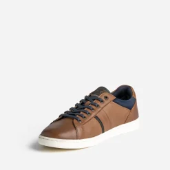 Tennis REDSKINS marron en cuir