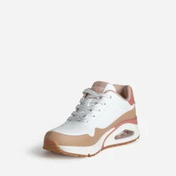 Tennis SKECHERS blanche, beige, rose