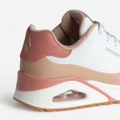 Tennis SKECHERS blanche, beige, rose