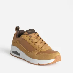 Tennis SKECHERS camel bi-matière