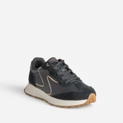 Tennis SKECHERS noire bi-matière