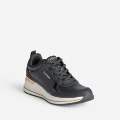 Tennis SKECHERS noire détails cuivrés