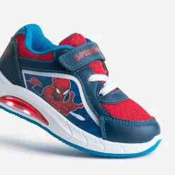 Tennis SPIDER-MAN marine, bleu et rouge à semelle lumineuse