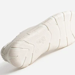 Tennis TBS beige en cuir à semelle bicolore