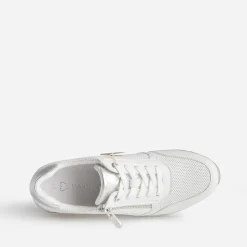 Tennis TBS blanche en cuir à semelle bicolore