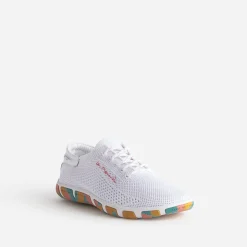 Tennis TBS blanche en mesh semelle camouflage