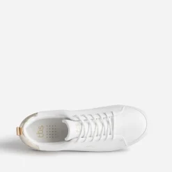 Tennis TBS blanche et or en cuir