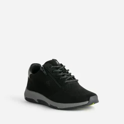 Tennis TBS noire cuir velours