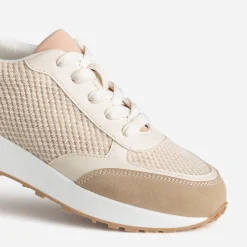 Tennis TEXTO beige bi-matière
