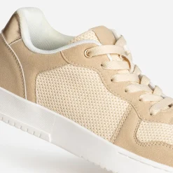 Tennis TEXTO beige et doré irisé