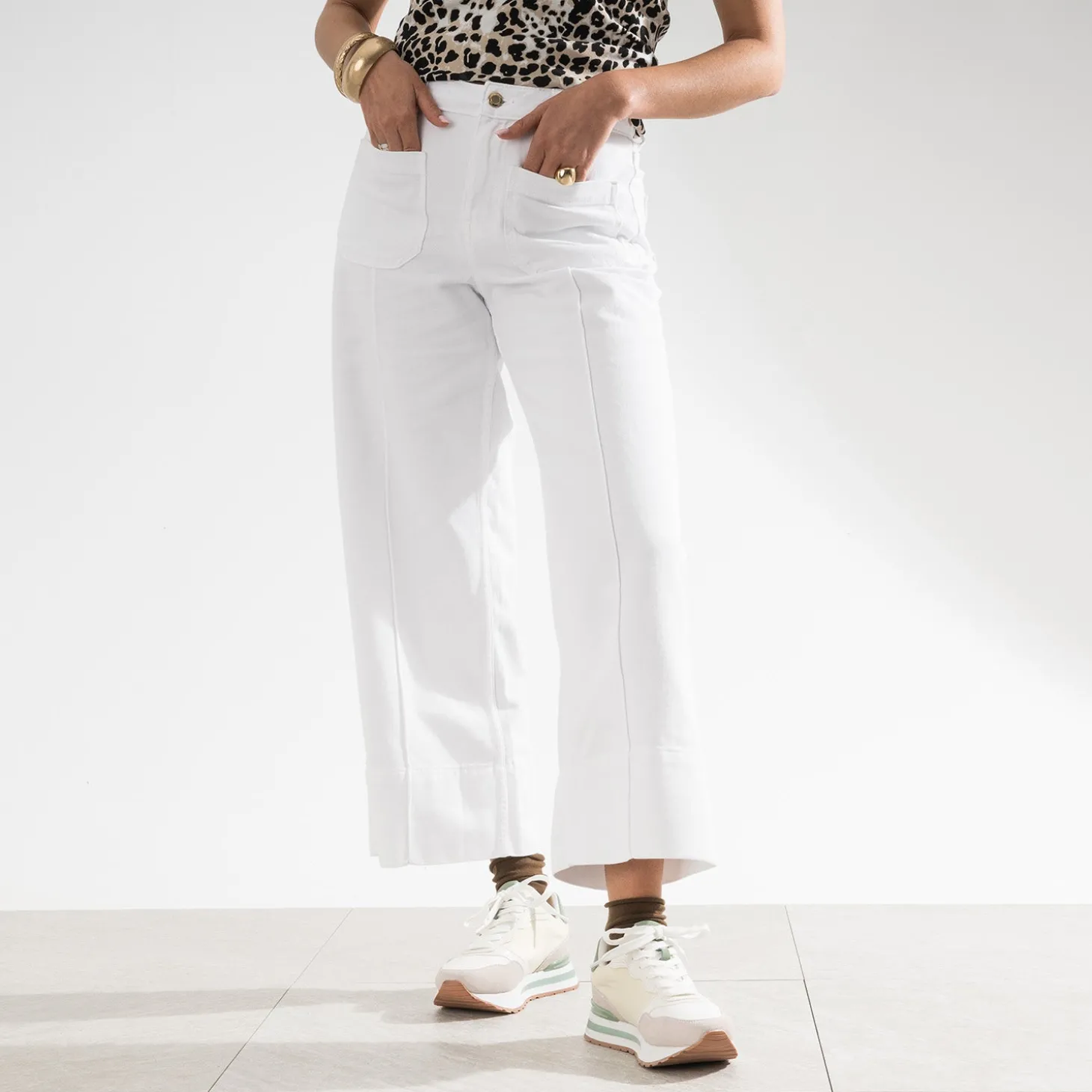 Tennis TEXTO blanc, beige, jaune, vert