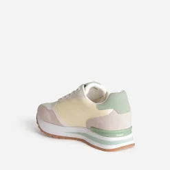 Tennis TEXTO blanc, beige, jaune, vert