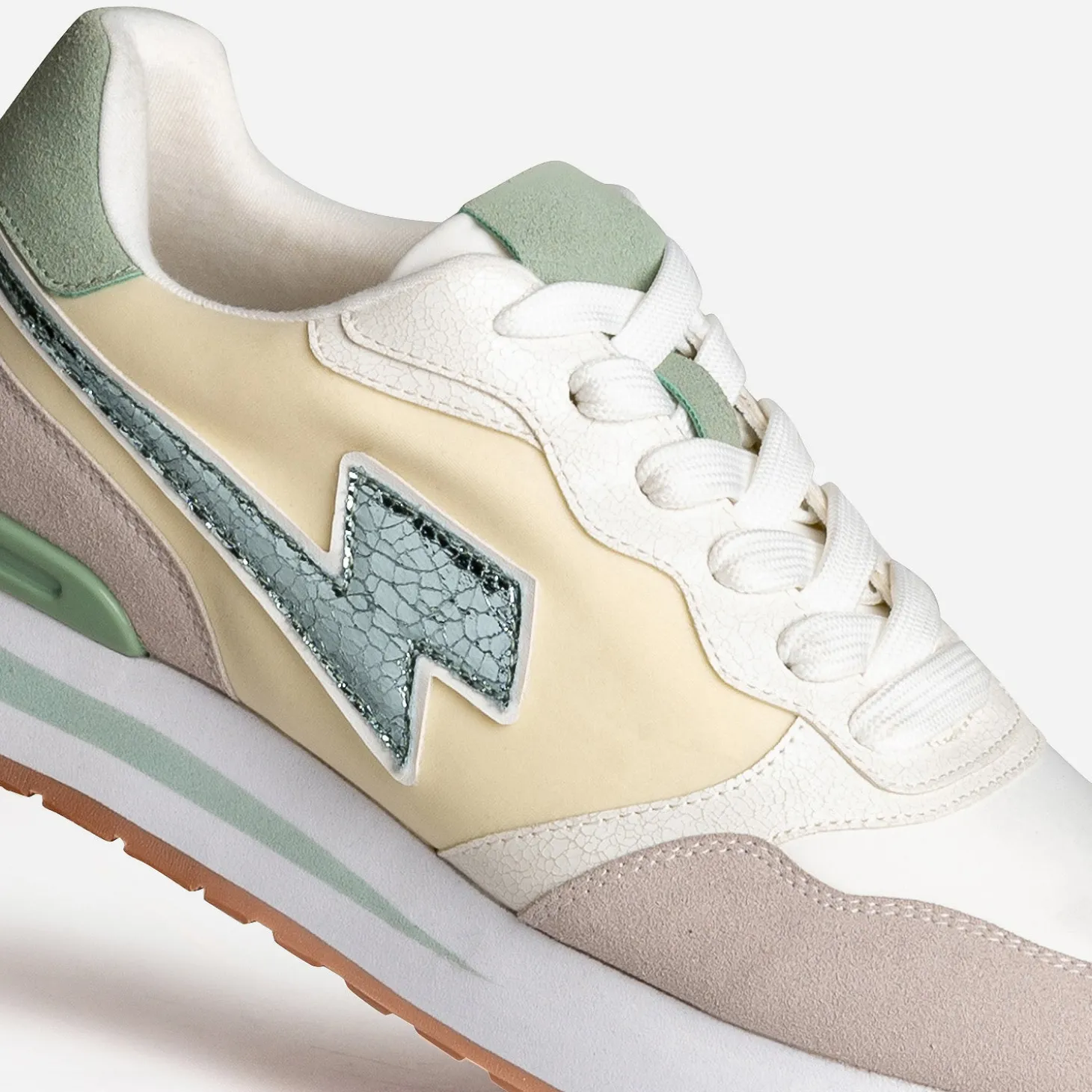 Tennis TEXTO blanc, beige, jaune, vert