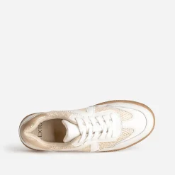 Tennis TEXTO blanche et raphia