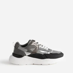 Tennis TEXTO noire, grise et argentée