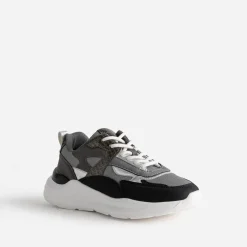 Tennis TEXTO noire, grise et argentée