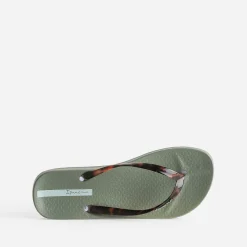 Tong IPANEMA kaki brides façon écailles