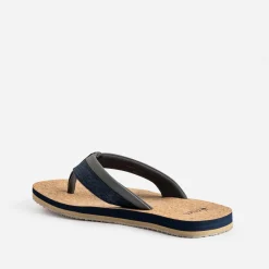 Tong marine sur semelle effet liège