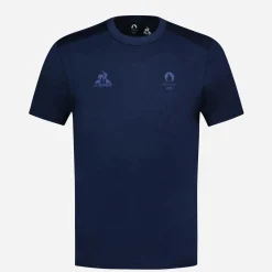 T-shirt LE COQ SPORTIF marine détails sport